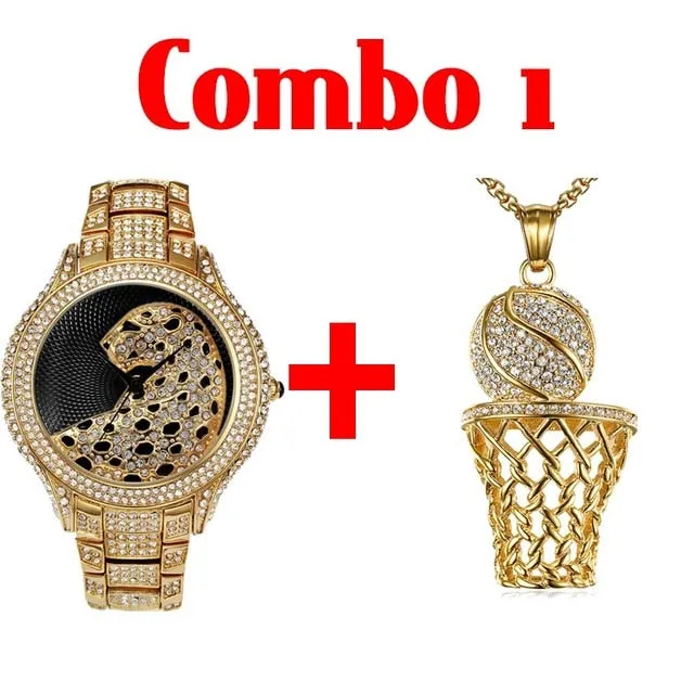 AAA Cubic Zirconia Leopard Luxury Brand