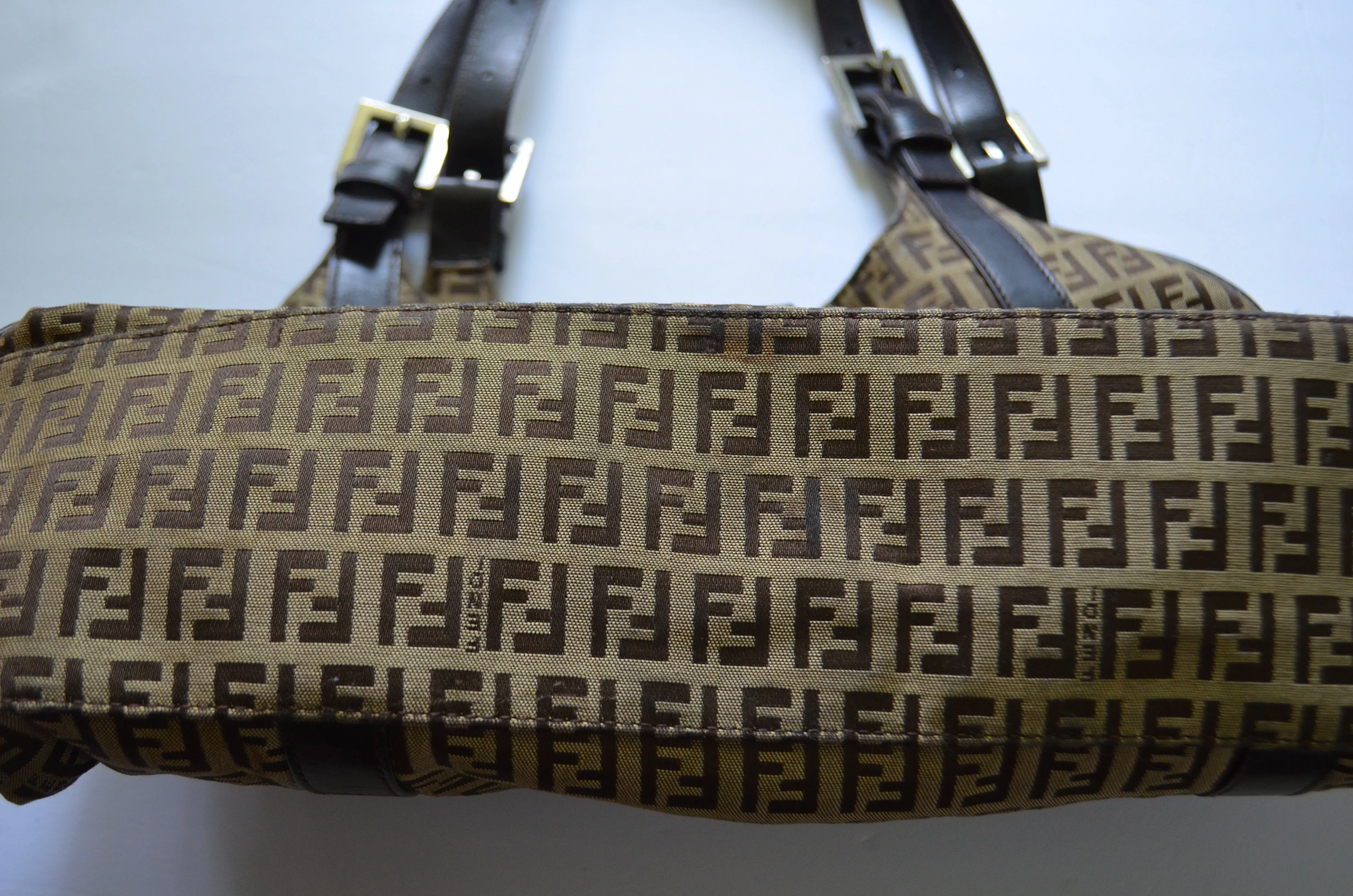 Authentic Fendi Zucca canvas Hobo