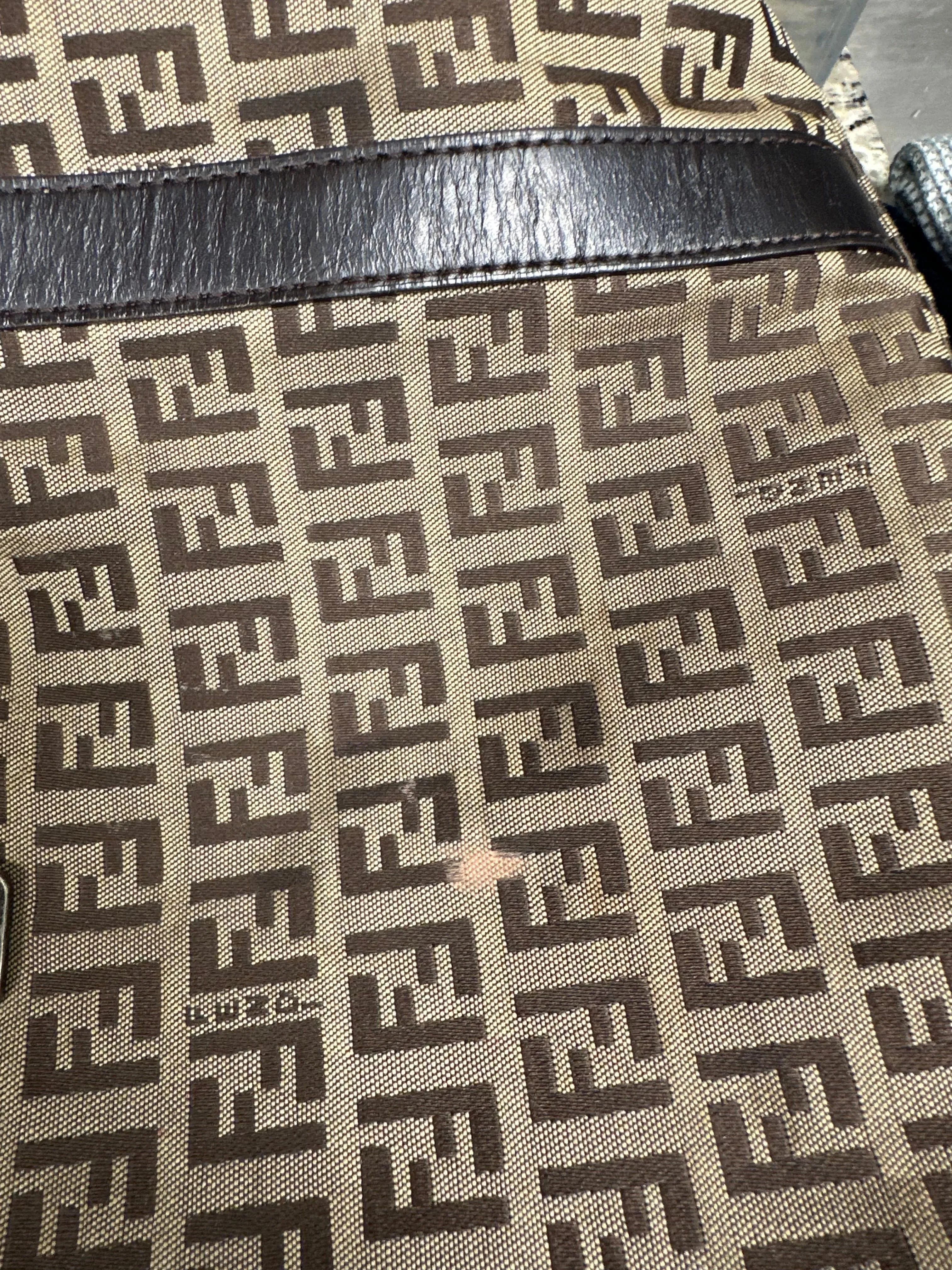 Authentic Fendi Zucca canvas Hobo