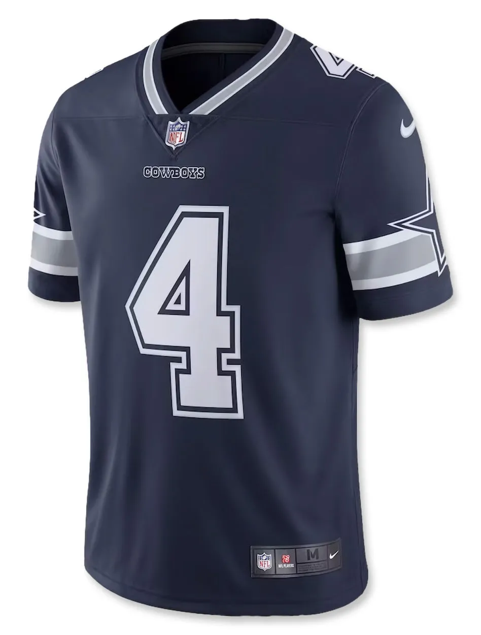 Dallas Cowboys NFL Vapor Nike Dak Prescott Navy Vapor Limited Player Jersey