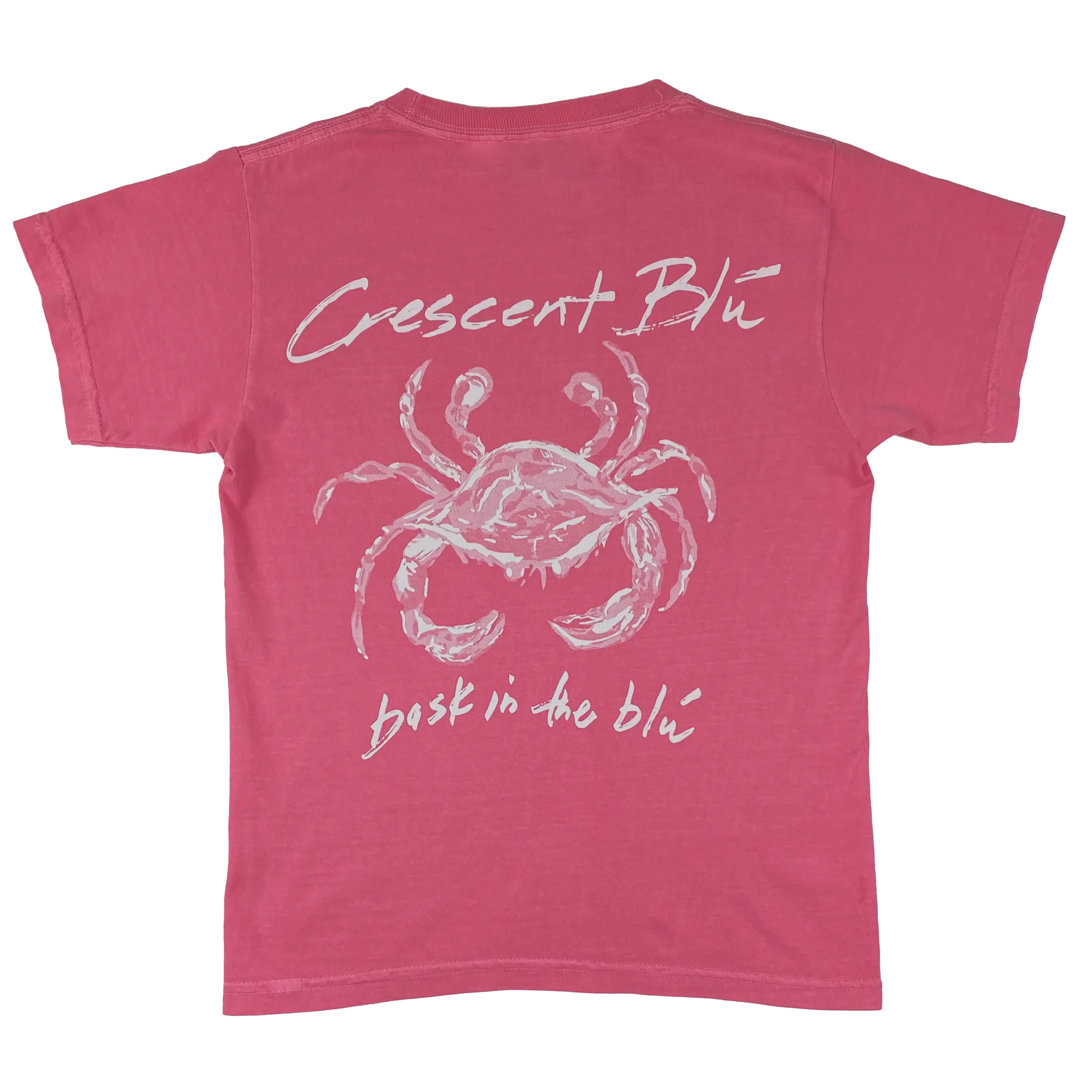 Distressed White Crab Youth Short Sleeve T-shirt