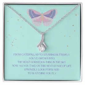 Drop Butterfly Graduation Girl Necklace