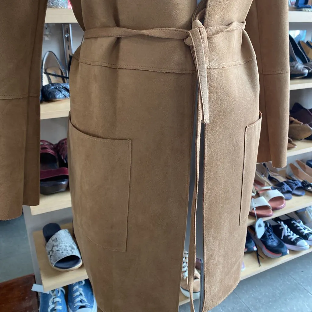 H&M microsuede light coat 6