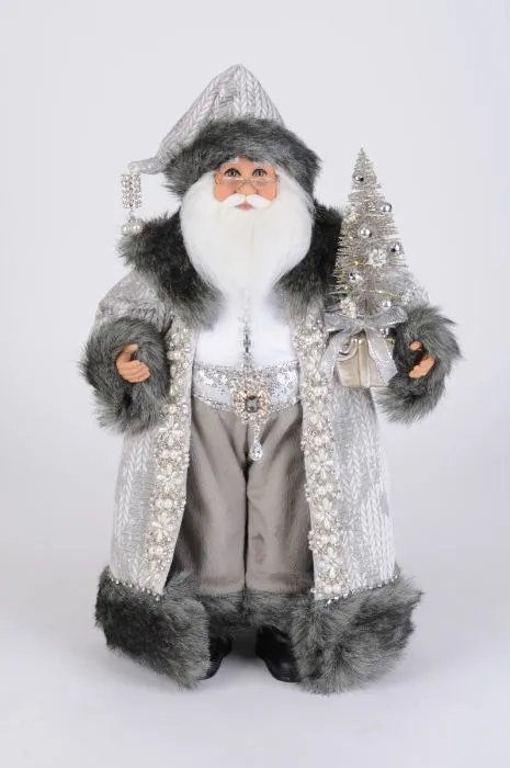 Jeweled Platinum Santa