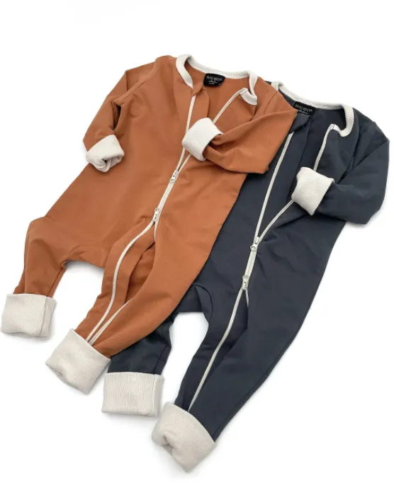 Little Bipsy - 2-Way Zip Romper in Pumpkin Spice