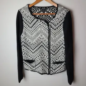 Lucky Brand Aztec Sweater Moto Jacket