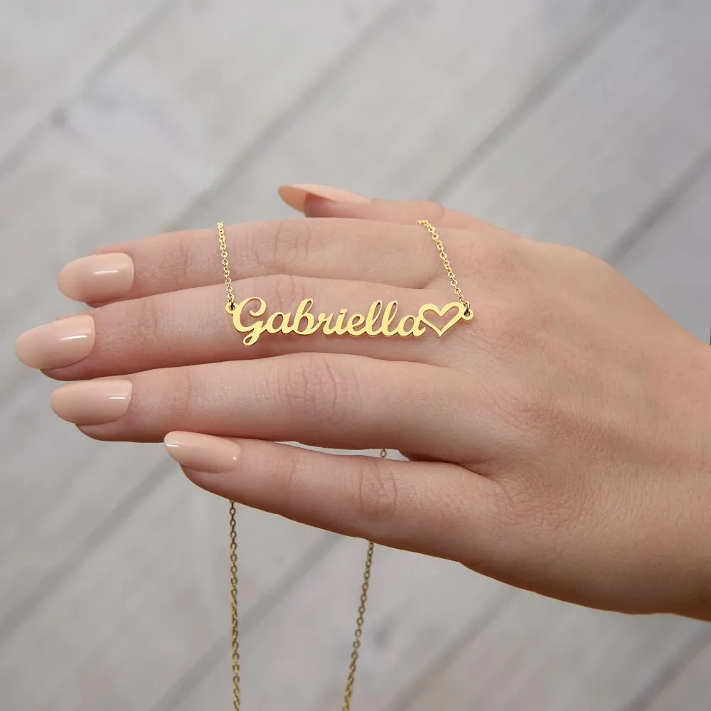Mom Personalized Name Necklace Gift, Mother's Day Gift, Mothers Day Name Necklace, Gold Name Necklace for Mom, Custom Gold Name Necklace