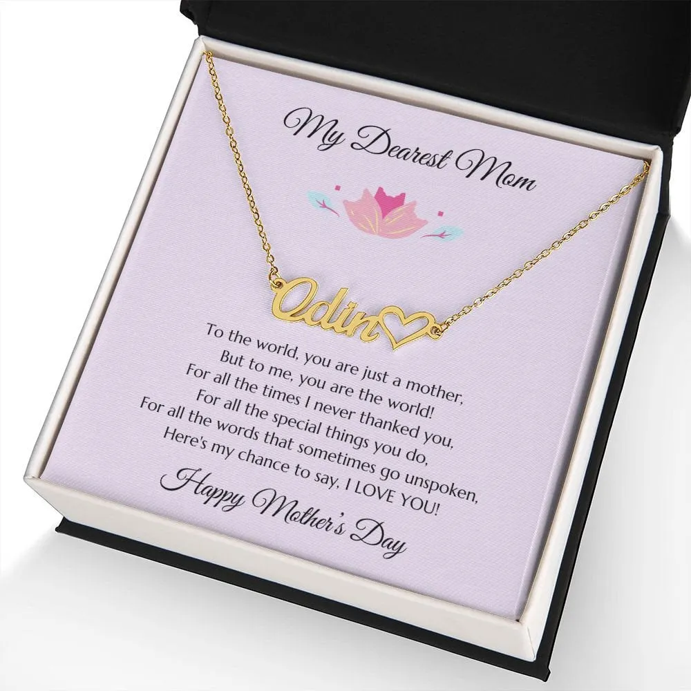 Mom Personalized Name Necklace Gift, Mother's Day Gift, Mothers Day Name Necklace, Gold Name Necklace for Mom, Custom Gold Name Necklace