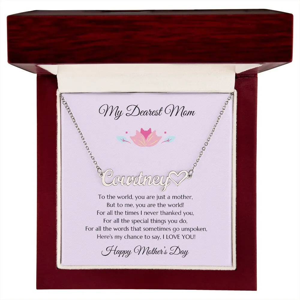 Mom Personalized Name Necklace Gift, Mother's Day Gift, Mothers Day Name Necklace, Gold Name Necklace for Mom, Custom Gold Name Necklace