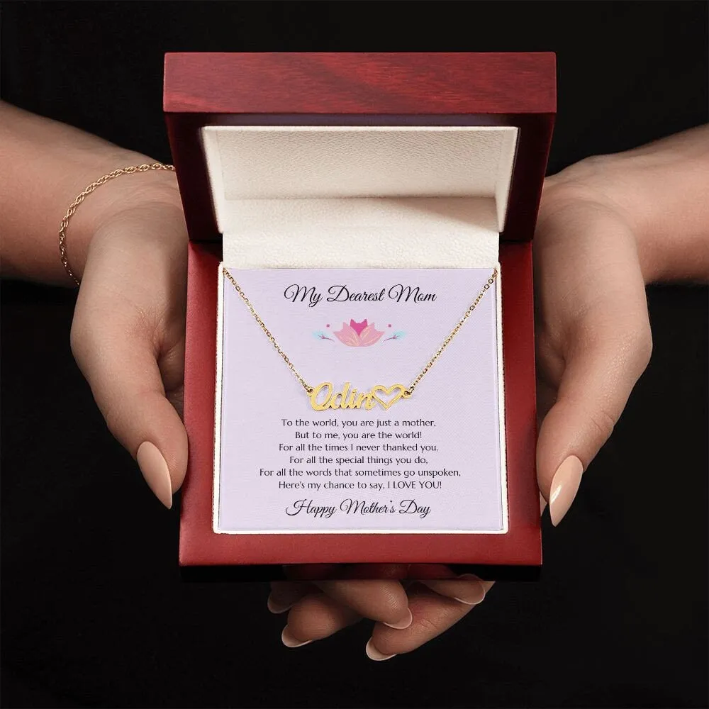 Mom Personalized Name Necklace Gift, Mother's Day Gift, Mothers Day Name Necklace, Gold Name Necklace for Mom, Custom Gold Name Necklace