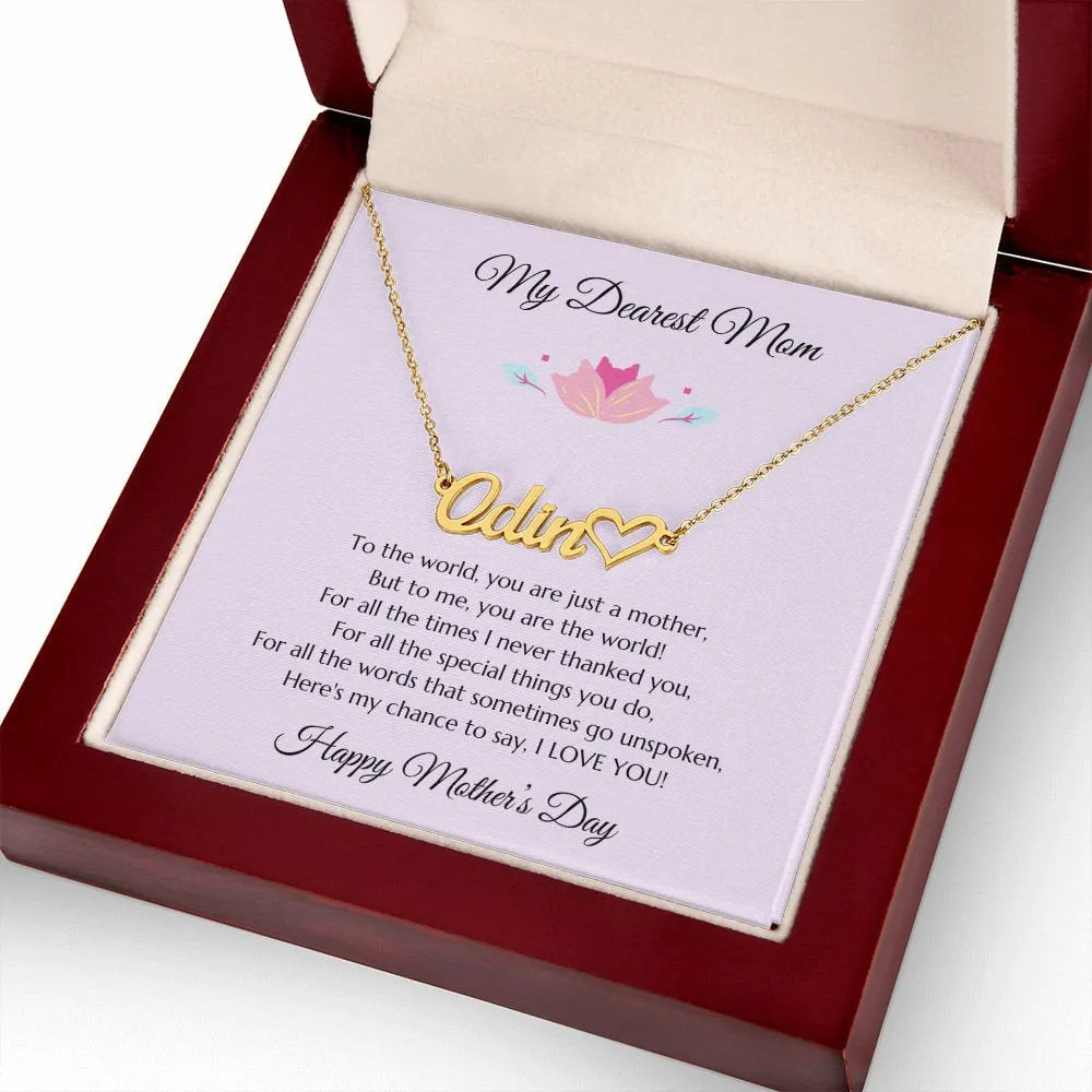 Mom Personalized Name Necklace Gift, Mother's Day Gift, Mothers Day Name Necklace, Gold Name Necklace for Mom, Custom Gold Name Necklace