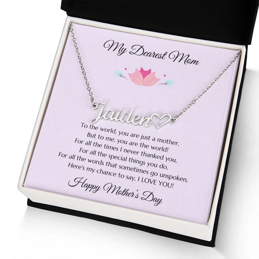 Mom Personalized Name Necklace Gift, Mother's Day Gift, Mothers Day Name Necklace, Gold Name Necklace for Mom, Custom Gold Name Necklace