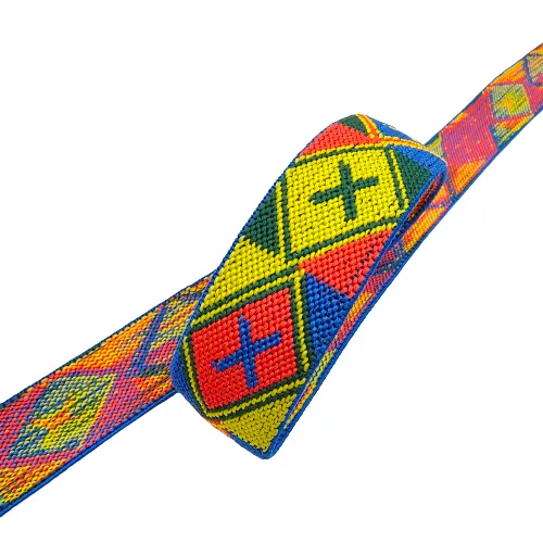 Multi-Color Primitive Woven Elastic