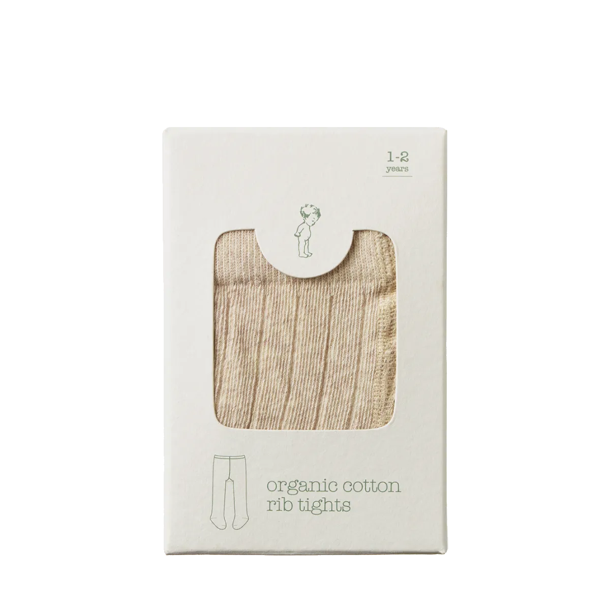 Nature Baby Organic Cotton Tights - Oatmeal Marl