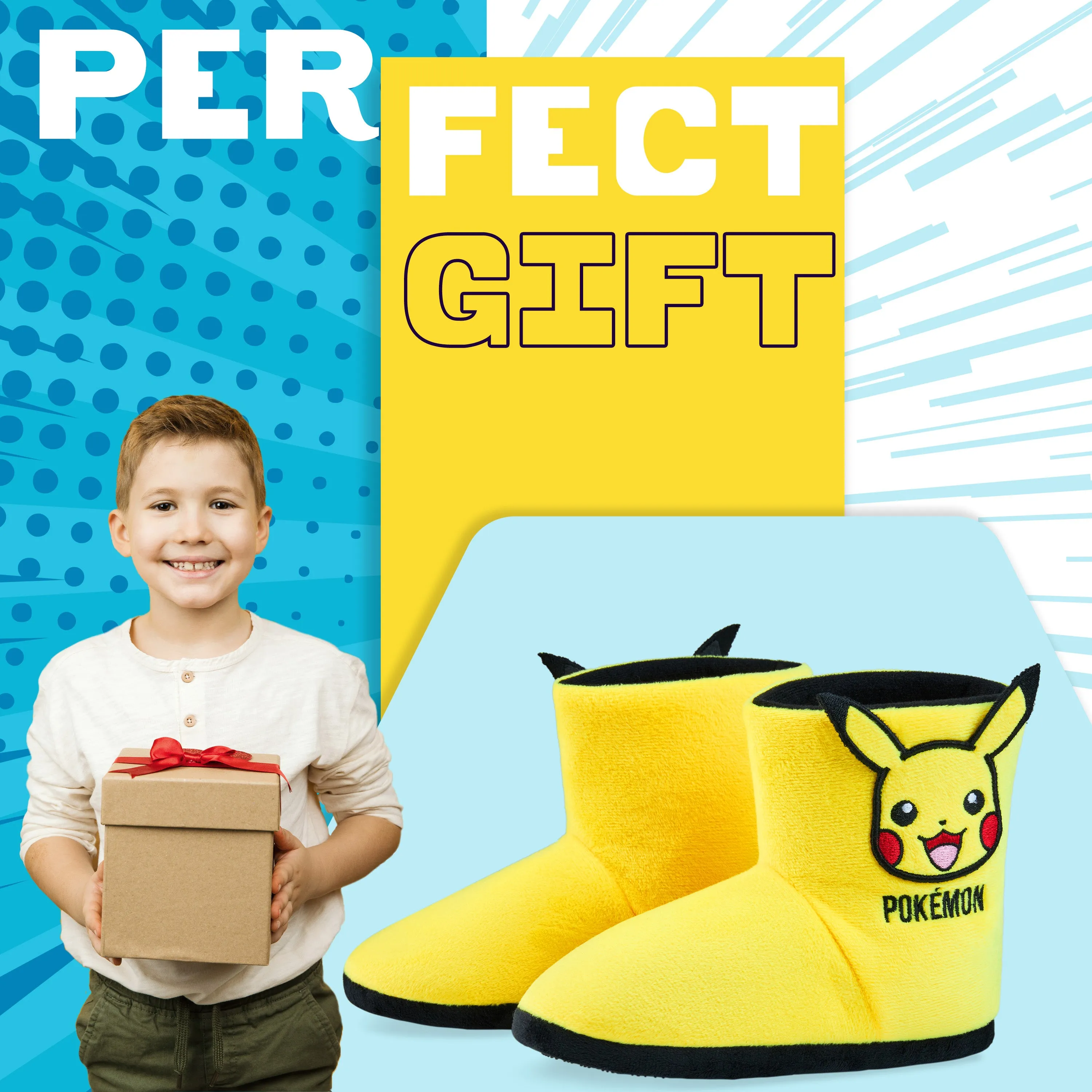 Pokemon Boys Slippers, Pikachu Bulbasaur Soft Kids Shoes, Pokemon Gifts for Boys