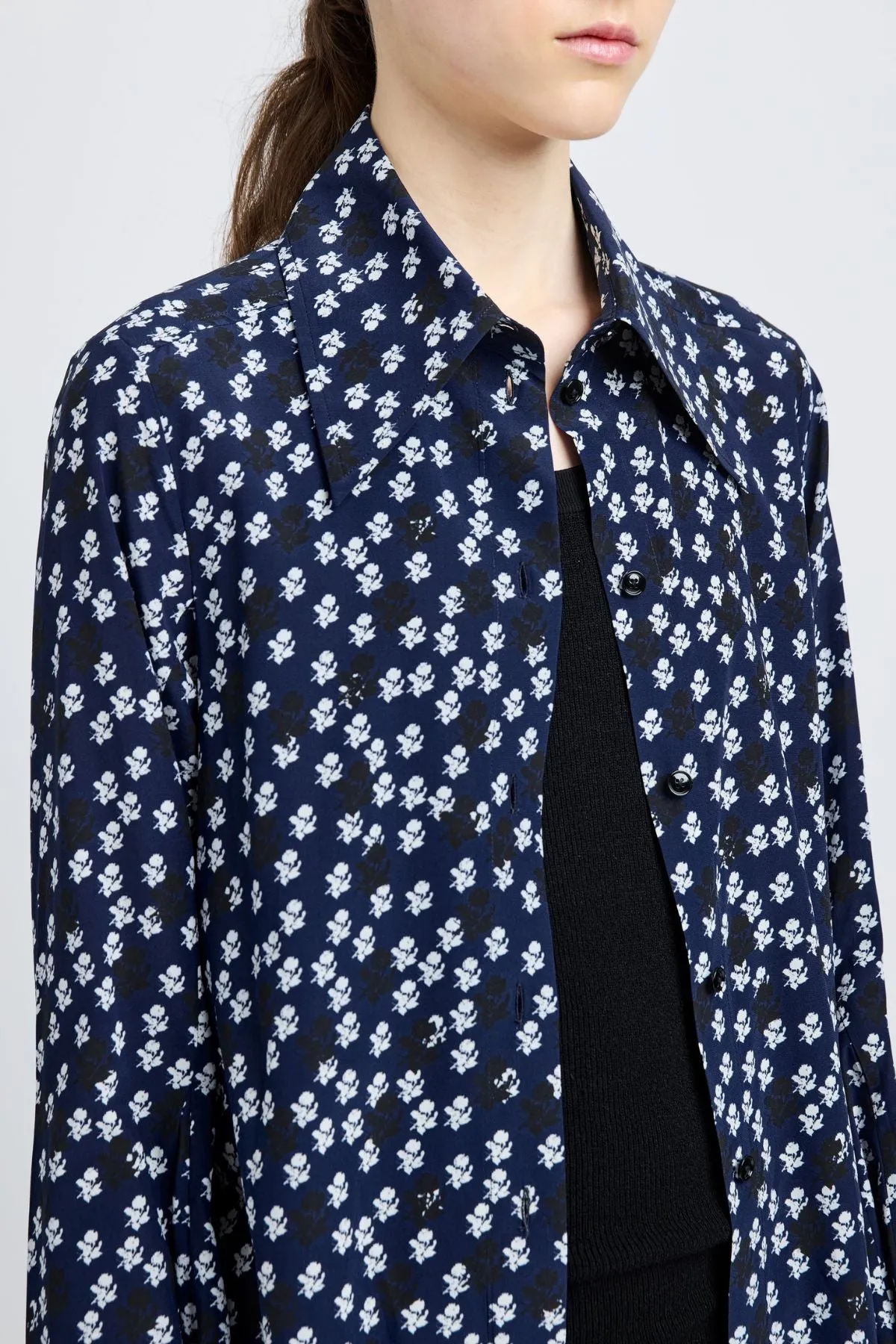 Proenza Schouler Emmeline Shirt - Navy Multi