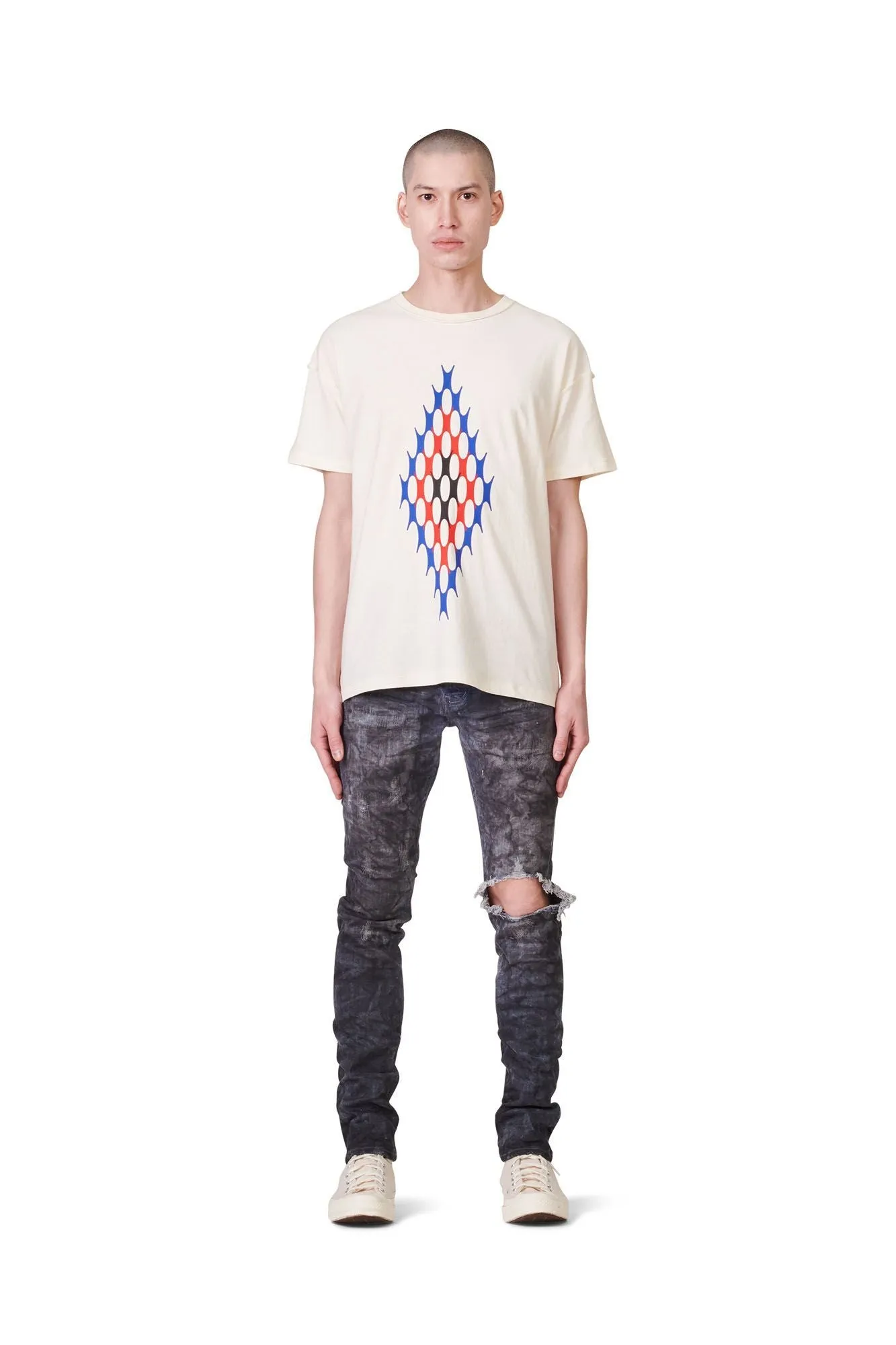 PURPLE BRAND ARTIFACT - ECRU Mens Apparel