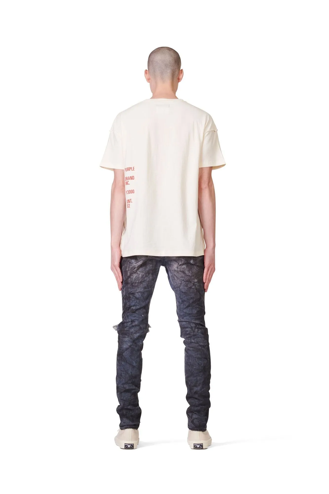PURPLE BRAND ARTIFACT - ECRU Mens Apparel