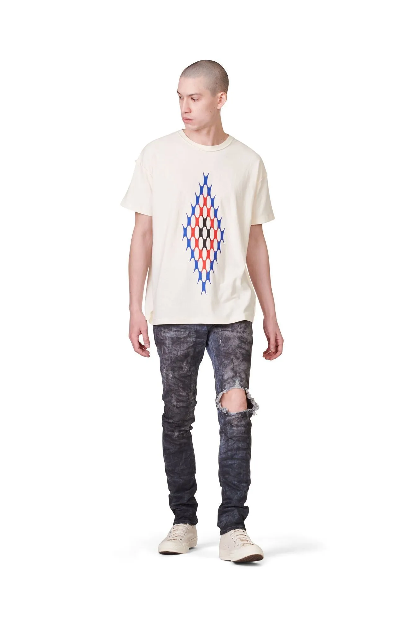 PURPLE BRAND ARTIFACT - ECRU Mens Apparel