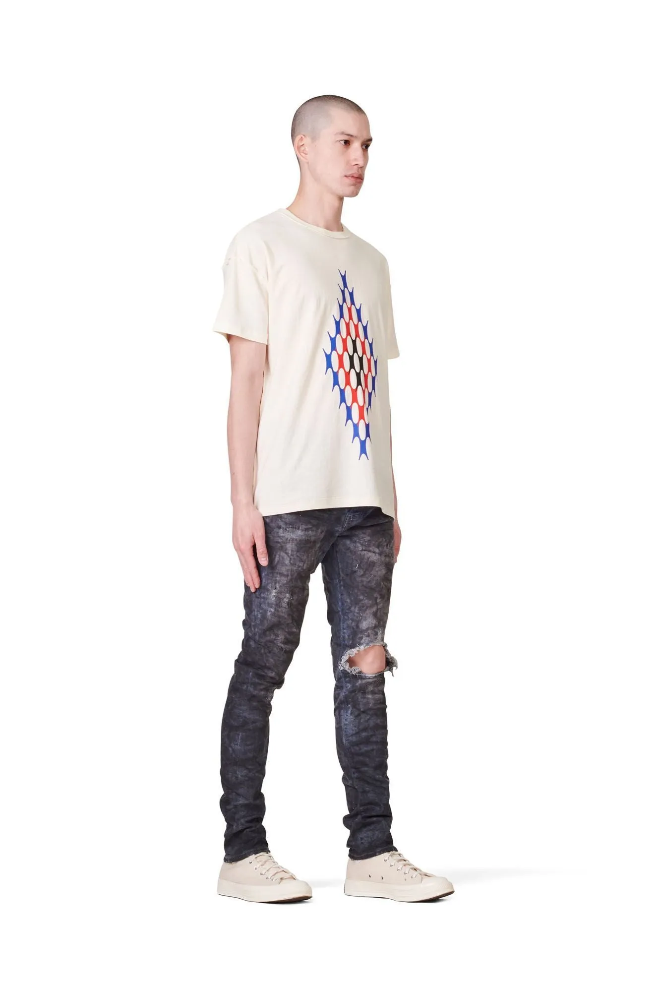 PURPLE BRAND ARTIFACT - ECRU Mens Apparel