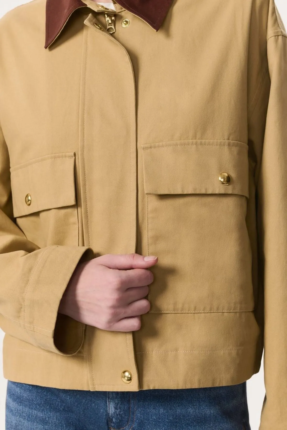 Rag & Bone Nonie Cotton Jacket - Beige