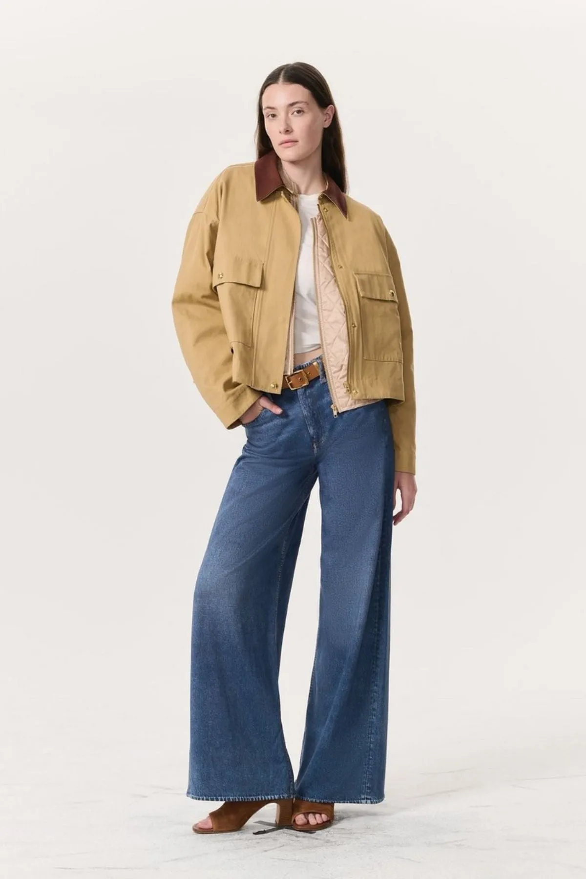 Rag & Bone Nonie Cotton Jacket - Beige