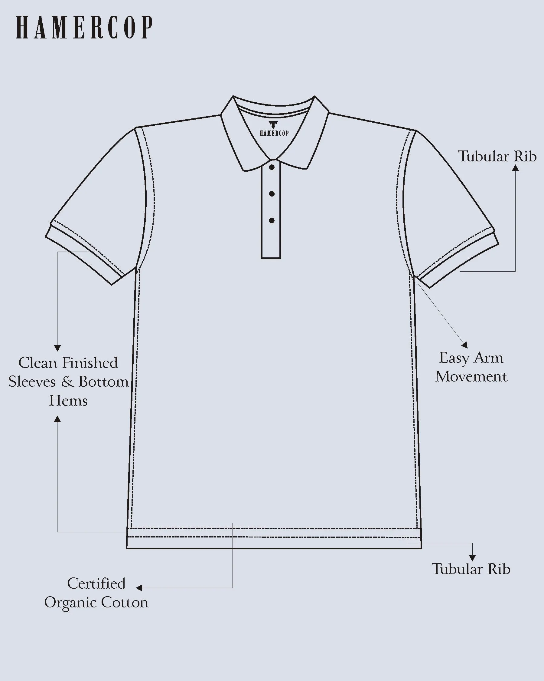Resco Off White Knitted Cotton Polo T-Shirt